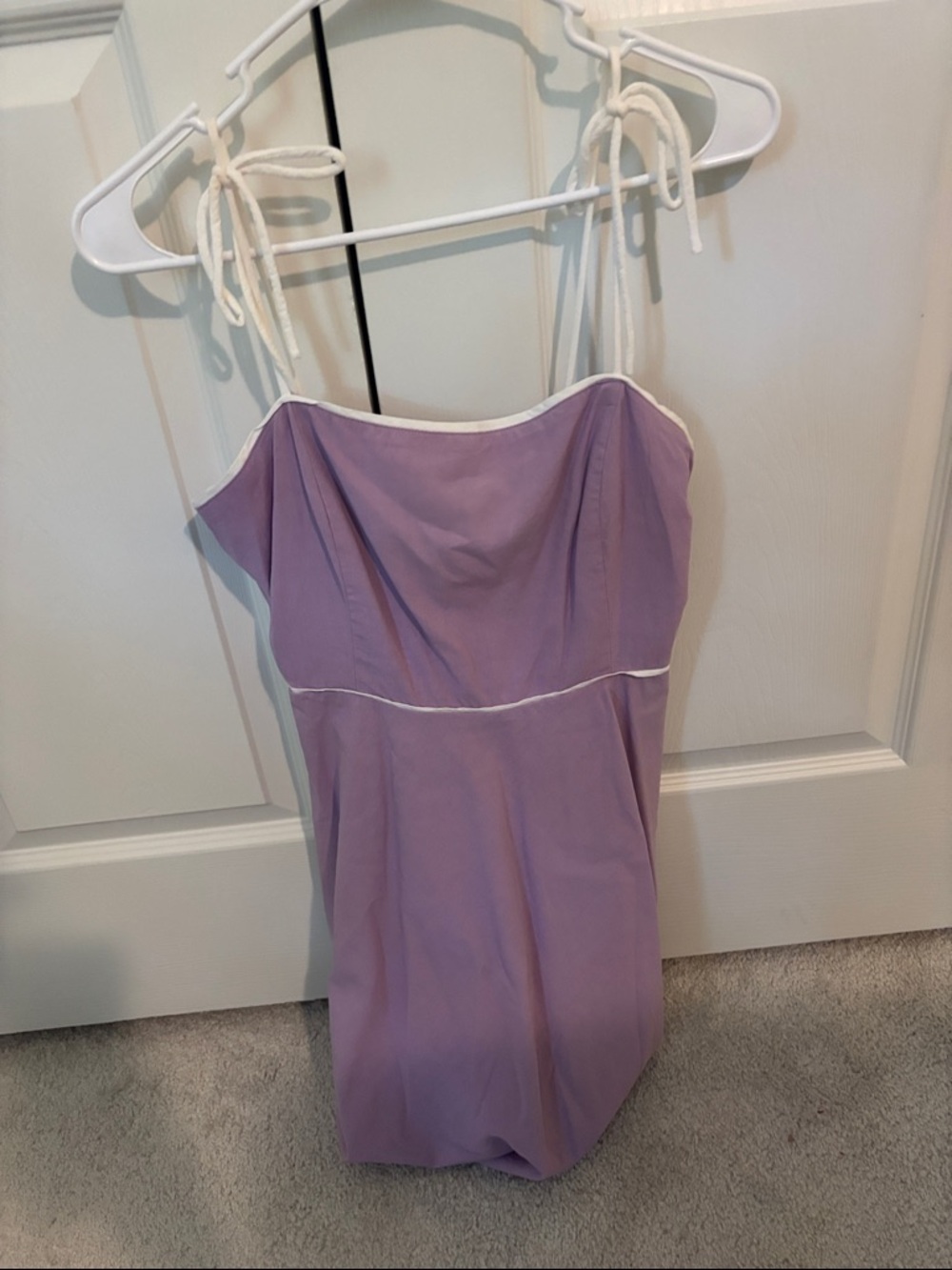 Mustard Seed Lavender Strapless Tie-Shoulder Dress
